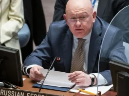 Василь Небензя під час засідання Ради Безпеки ООН