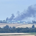 A logistics hub caught fire in Bashkortostan following an attack