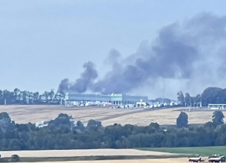 A logistics hub caught fire in Bashkortostan following an attack Thick smoke above a large logistics complex in the Chishminsky District of Bashkortostan