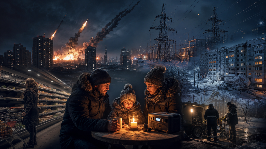 Kyiv in winter during the Russian Federation’s attacks on the energy infrastructure