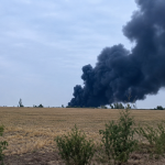 A Sandora warehouse is on fire in the Mykolaiv region following an attack by the Russian Federation