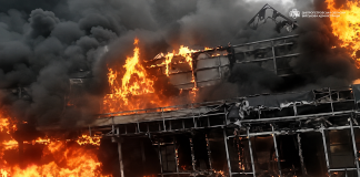 Russia has struck a DIY superstore in Pavlohrad Fire at a DIY superstore in Pavlohrad following a Russian air strike