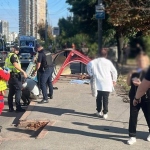 In Kyiv, a Volkswagen crashed into a bus stop following a collision with a bus: there have been fatalities