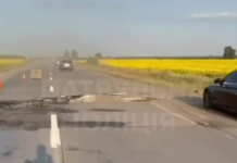 The road surface on the Kyiv–Kovel motorway has become warped due to the intense heat