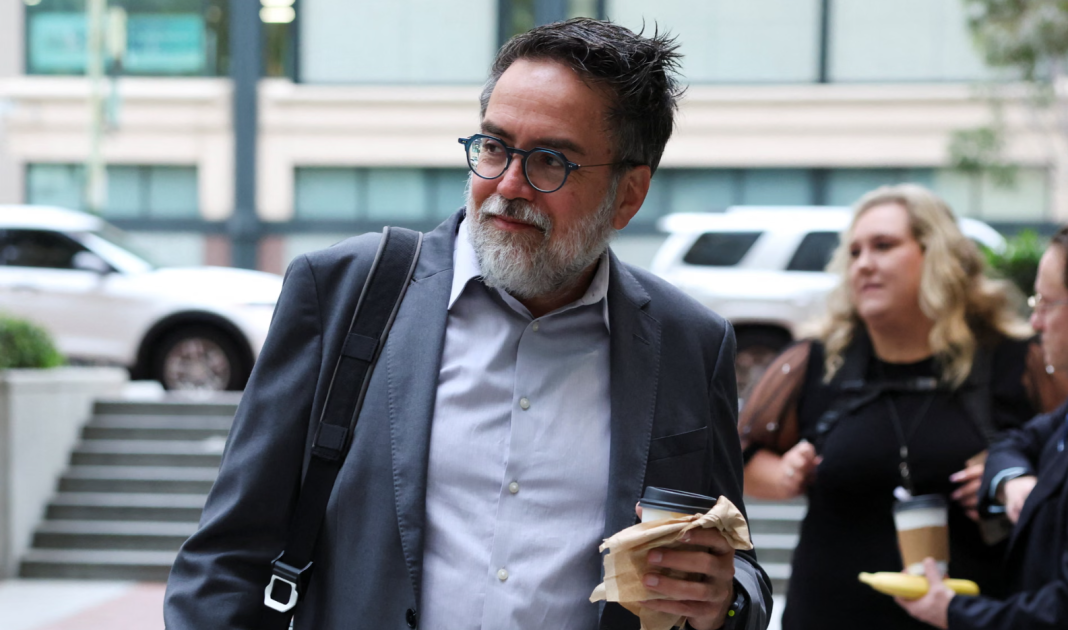 Arturo Bejar, a former security engineer at Meta, outside the Federal Court in Auckland