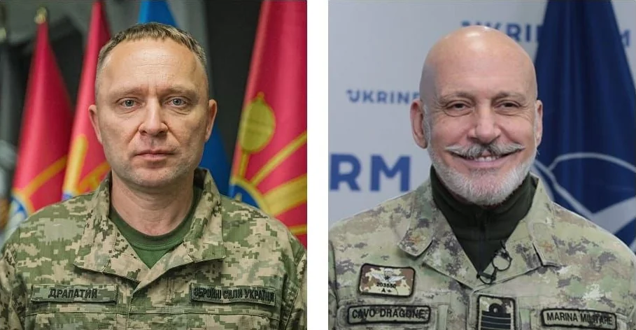 Євген Хмара та адмірал Джузеппе Каво Драгоне Євгеній Хмара та адмірал Джузеппе Каво Драгоне