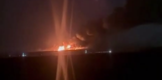 Fire at the Ozon logistics centre in Adygea following an attack