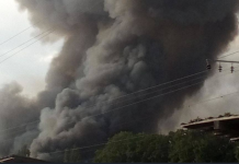 Russia is destroying large logistics centres in the Kyiv region Fire at a large logistics complex in the Kyiv region following a Russian attack