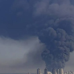 Near Kyiv, «Aurora» warehouses in Stoyanka are reportedly on fire following a drone attack