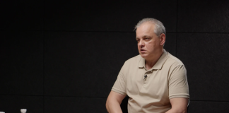 Serhiy Rakhmanin during an interview with Ukrainska Pravda