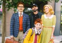 Photos from the filming of the film *Petrik Pyatachkin at the Cinema*«
