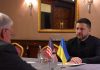 Володимир Зеленський під час міжнародних переговорів щодо посилення ППО України