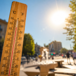 The thermometer reads around 40 degrees on 6 August