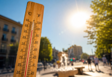 Термометр показує близько 40 градусів тепла 6 серпня