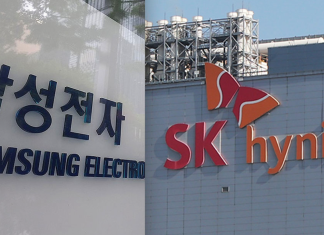 Логотипи Samsung і SK Hynix