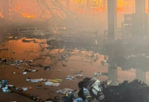 Russia destroyed the «Ranka» warehouse in Kharkiv: 8 million books were burnt A book warehouse in Kharkiv destroyed by a Russian attack