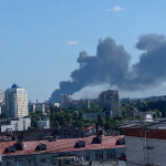 Warehouses are on fire in the Brovary district following a Russian drone attack