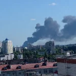 У Броварському районі горять склади після російської атаки безпілотниками