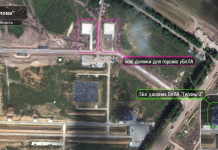Sixteen launch pads for jet-powered UAVs have been installed at the «Cymbulova» drone port Satellite image of the «Cymbulova» drone port with launch pads for UAVs