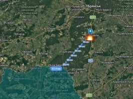 Сили оборони уразили базу ударних дронів РФ біля Навлі Супутниковий вигляд майданчика для запуску ударних безпілотників поблизу Навлі