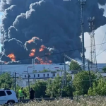 A Wildberries warehouse is on fire near Samara following a drone attack
