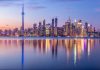 Lake Ontario on the border between Canada and the USA
