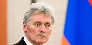 Dmitry Peskov during an official press briefing