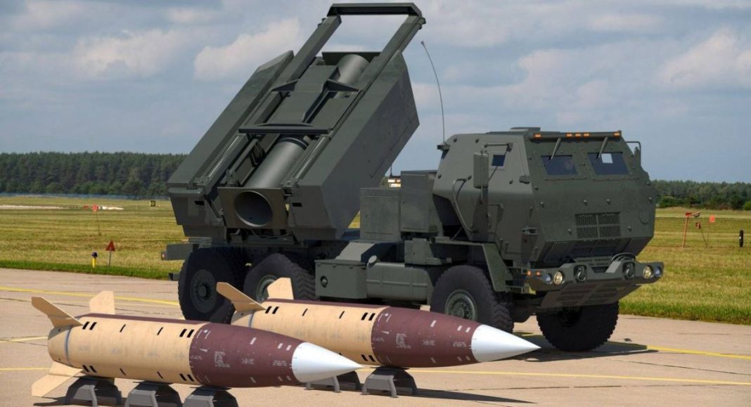 eb26a71e3413882c ATACMS missiles and a multiple launch rocket system launcher