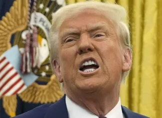 Donald Trump during a public speech