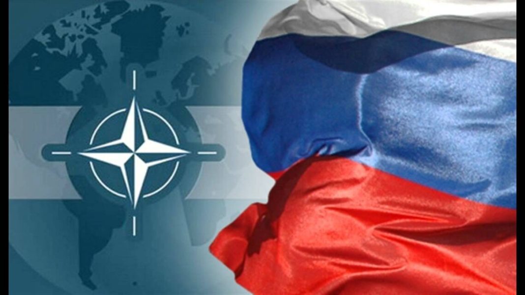 Нато РФ Прапори НАТО і РФ