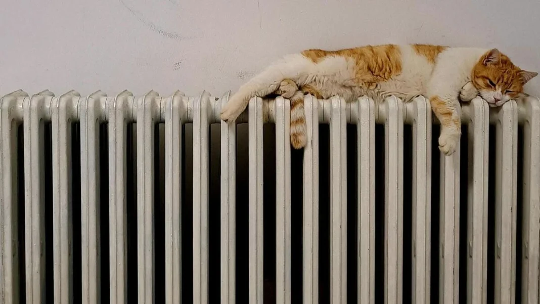 Battery A block of flats in Kyiv is without heating
