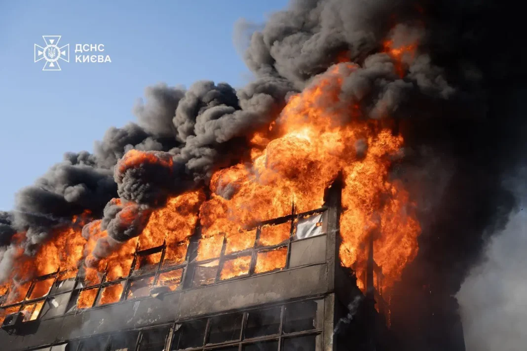 Flammable materials Attacks on Kyiv