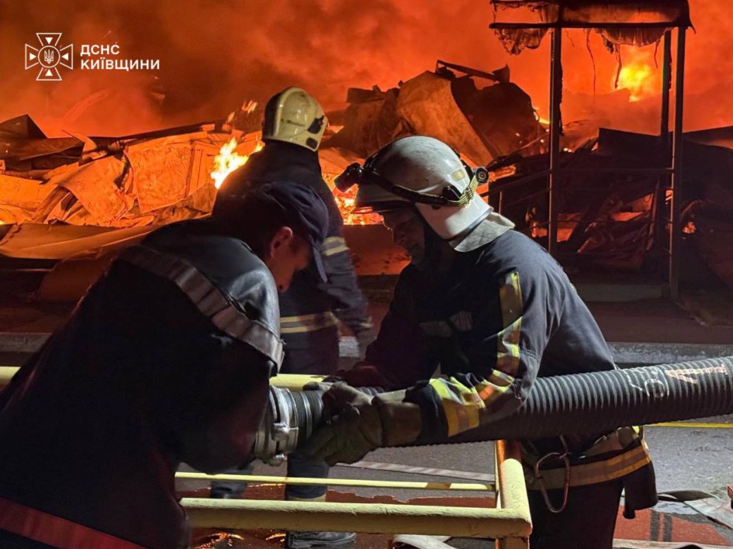 Logistics warehouse destroyed in the Kyiv region
