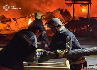 Logistics warehouse destroyed in the Kyiv region