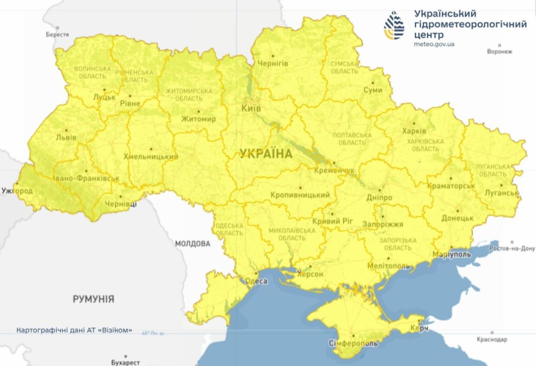 The weather in Ukraine Weather map for 8 August 2026