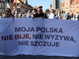 У 22 містах Польщі відбуваються акції проти насильства щодо українців Учасники акції в Польщі з гаслом «Не будь байдужим»