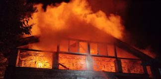 Пожежа у Слов’янську після російської атаки 10 серпня