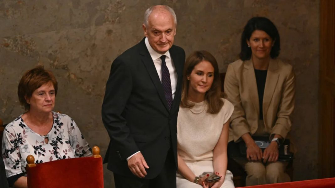 András Baka András Baka during a session of the Hungarian Parliament