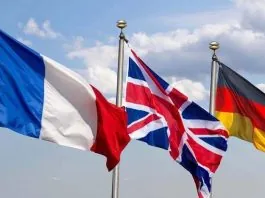 Прапори Франції, Німеччини, Великої Британії