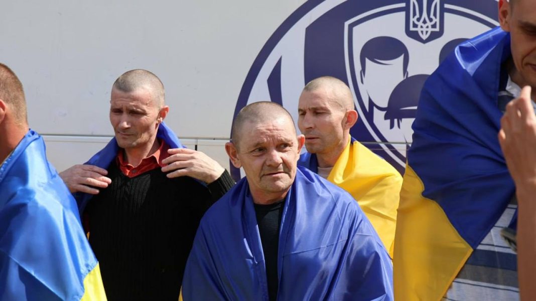 Ukrainian servicemen returned from Russian captivity