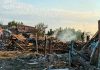 The consequences of the UAV attack on the village of Leb’yazhe in the Kharkiv region