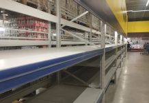 Empty shelves in the supermarket due to disruptions to food supplies