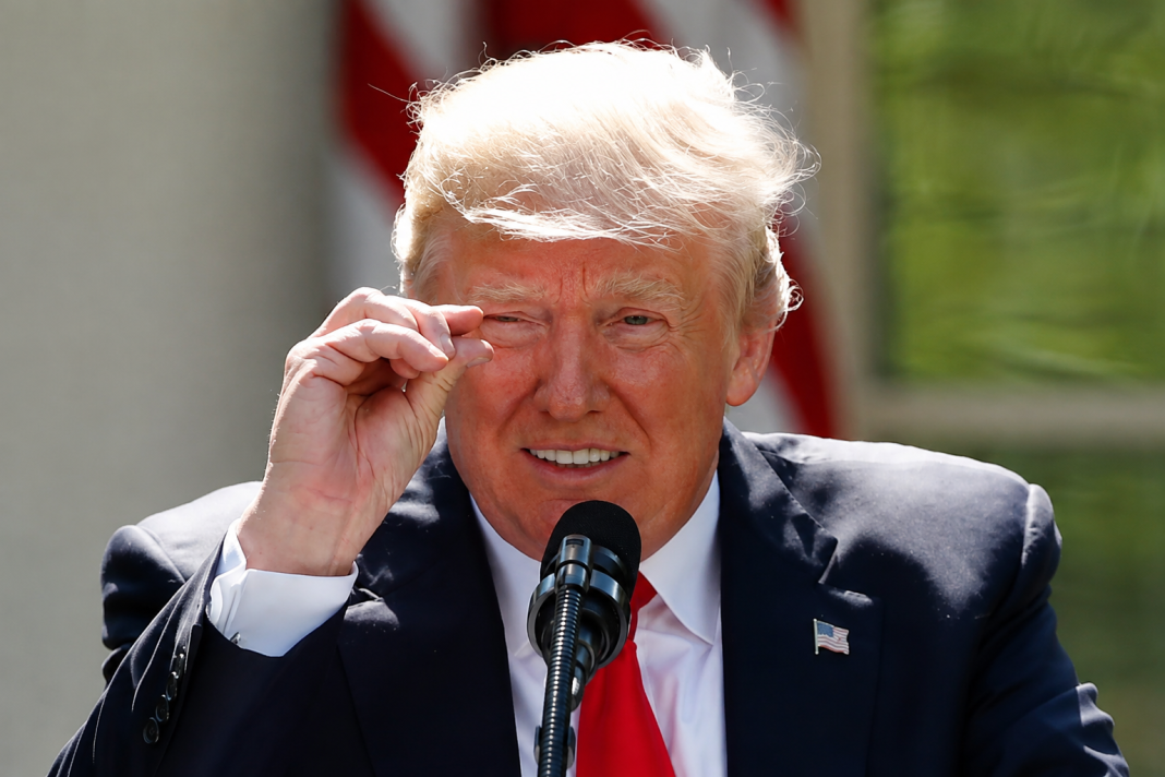 Donald Trump speaks at the White House Donald Trump addresses his supporters