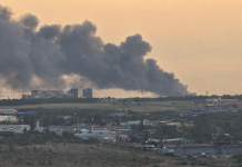 Fire at a DNS warehouse in Rostov-on-Don following a drone attack