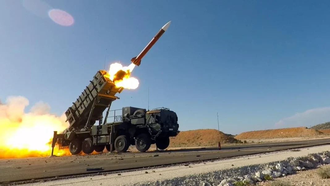 Patriot missiles Yevhen Khmara speaks at a meeting of the Ukraine Defence Contact Group