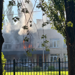 School under attack: the aftermath of a new Russian attack is being documented in Kyiv