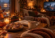 Cozy Aesthetic 2026 — свічки, плед, книги та осінній затишок