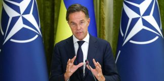NATO Secretary-General Mark Rutte during a press conference