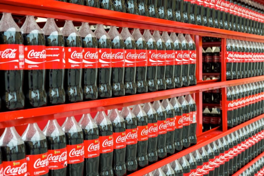 Coca-Cola Coca-Cola on the shelves of a Ukrainian supermarket