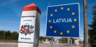 A section of Latvia’s eastern border